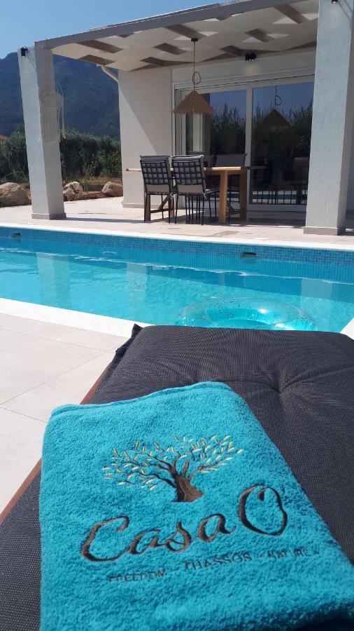 Casa O' - Moderne Villa Mit Grosser Terrasse Und Privatem Swimmingpool Skala Potamia  Esterno foto